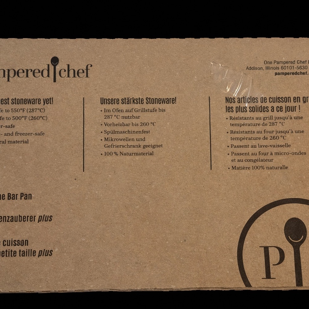 NEW IN BOX Pampered Chef Small Stone Bar Pan - Picture 4 of 5